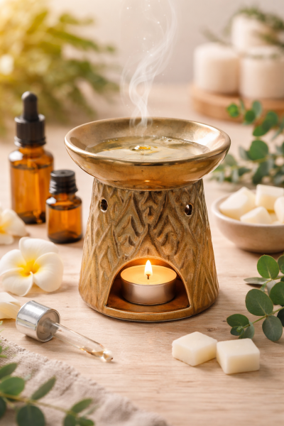 Aromalampe für Duftöl, gold