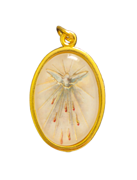 Ovale Goldmedaille mit Heiligem Geist Symbol